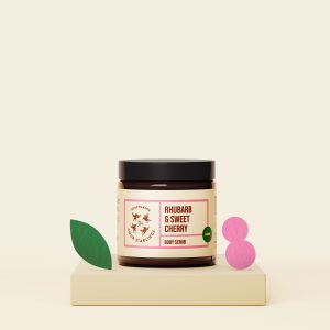 Spindėjimo suteikiantis kūno šveitiklis "Vyšnia ir rabarbarai" - 120 ml